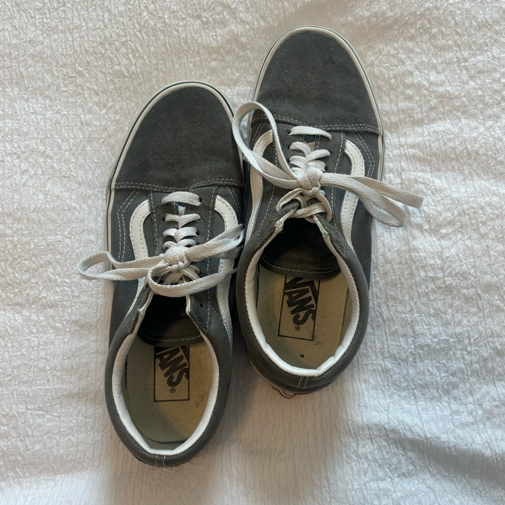 grey old skool vans - women's 8.5